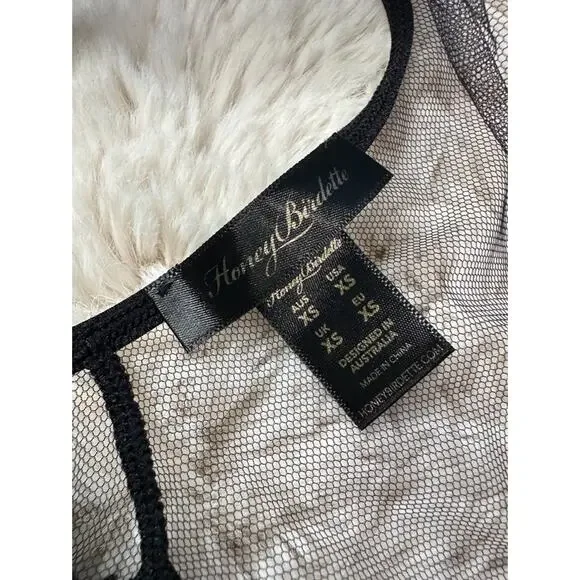 Honey Birdette LISBETH🖤🐉 Black Dragon High Waist Brief XS - Picture 5 of 5